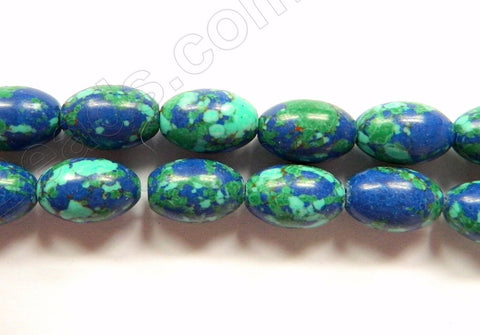 Azurite Malachite Recomposed Turquoise  -  Rice Drum  16"