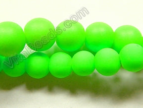 Bright Neon Green Matte Glass  -  Smooth Round  15"