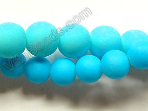 Bright Aqua Matte Glass  -  Smooth Round  15"