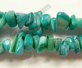 Mother of Pearl (Sea Opal Green)   -  Chip Nuggets  36"    10 - 12 mm