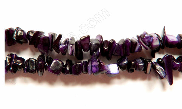 Mother of Pearl (Dark Purple)   -  Chip Nuggets  36"    10 - 12 mm