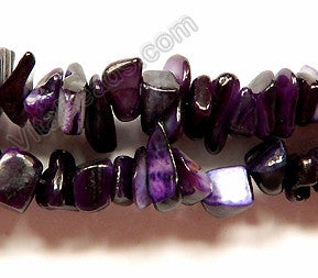 Mother of Pearl (Dark Purple)   -  Chip Nuggets  36"    10 - 12 mm
