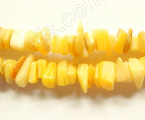 Mother of Pearl (Yellow)   -  Chip Nuggets  36"    10 - 12 mm