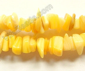 Mother of Pearl (Yellow)   -  Chip Nuggets  36"    10 - 12 mm