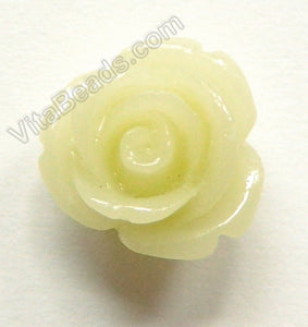 Carved Small Rose Pendant Synthetic New Jade