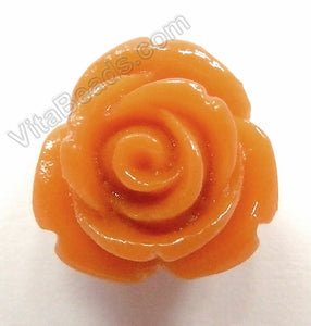 Carved Small Rose Pendant Synthetic Red Aventurine