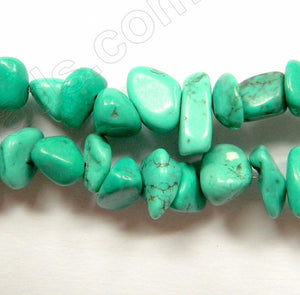 Deep Blue Green Turquoise  -  Chip Nuggets  16"