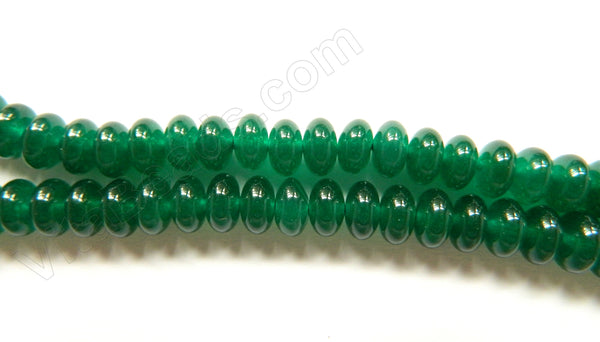 Emerald Jade  -  Smooth Rondels  16"