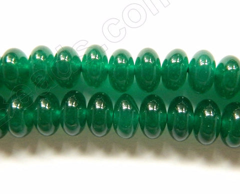 Emerald Jade  -  Smooth Rondels  16"