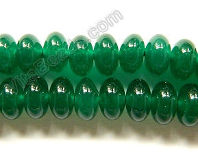 Emerald Jade  -  Smooth Rondels  16"