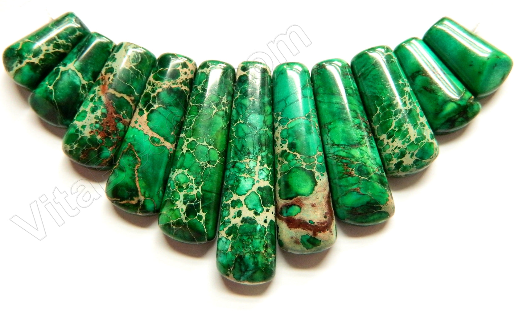 Green Impression Jasper   11-Piece Set Pendant