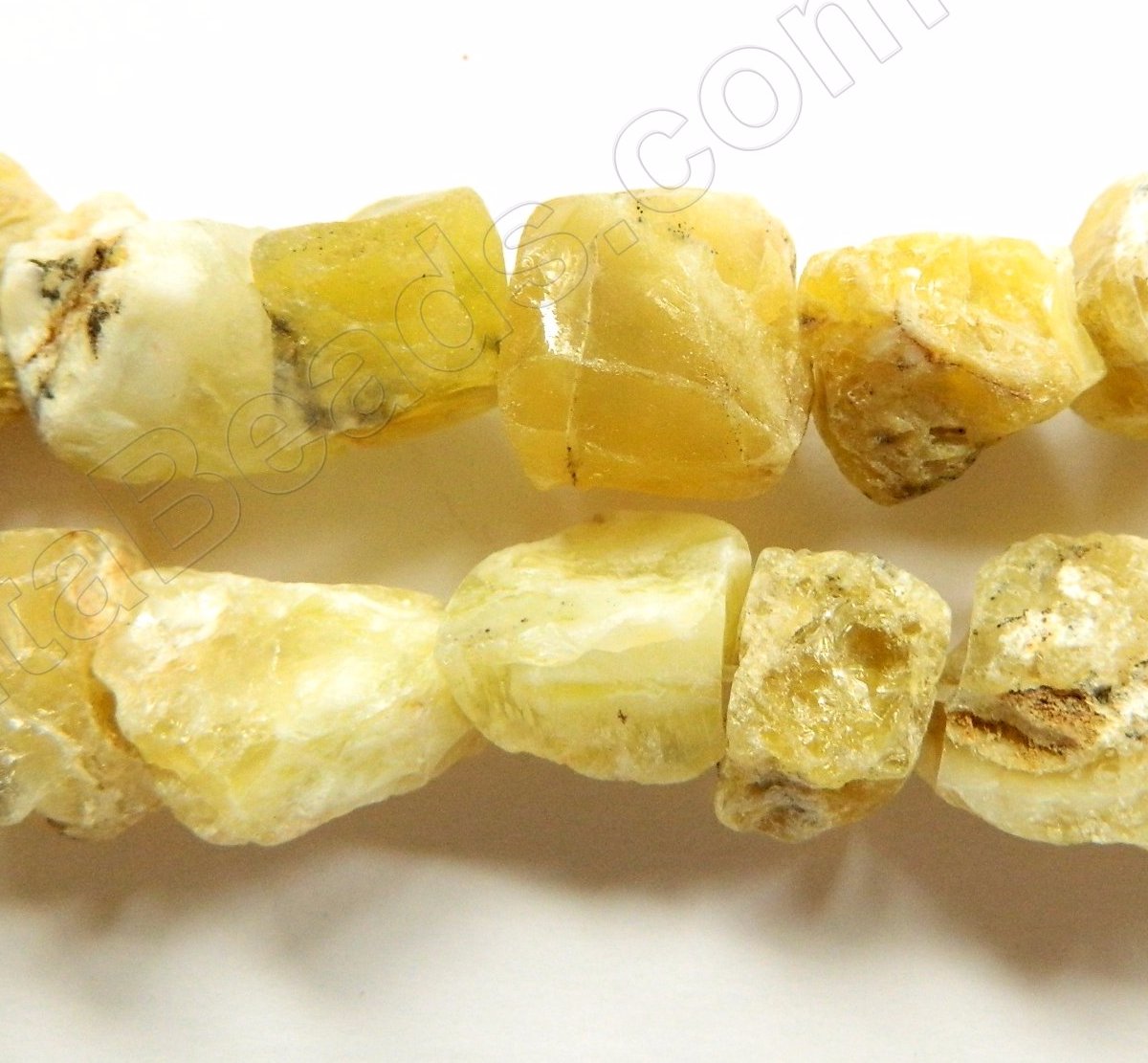 Big Tumble Strand 16"   Rough Yellow Opal