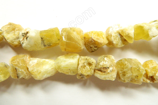 Big Tumble Strand 16"   Rough Yellow Opal