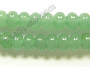 Green Aventurine  -  Smooth Rondels  16"     8 mm