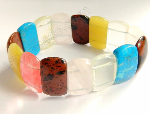 Rectangle Bracelet - Multi Stone