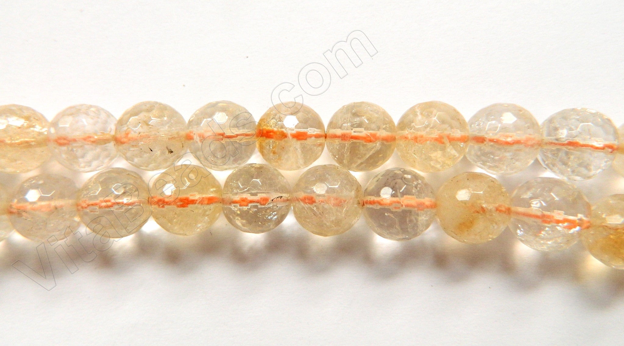 Citrine Light Natural  -  Faceted Round 16"