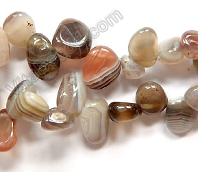 Botswana Agate  -  Smooth Drop Nuggets 16"