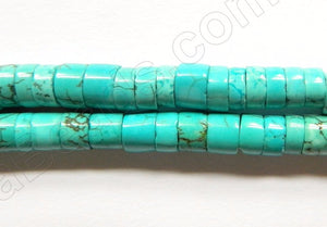 Stablelized Blue Turquoise - Heishi  16"