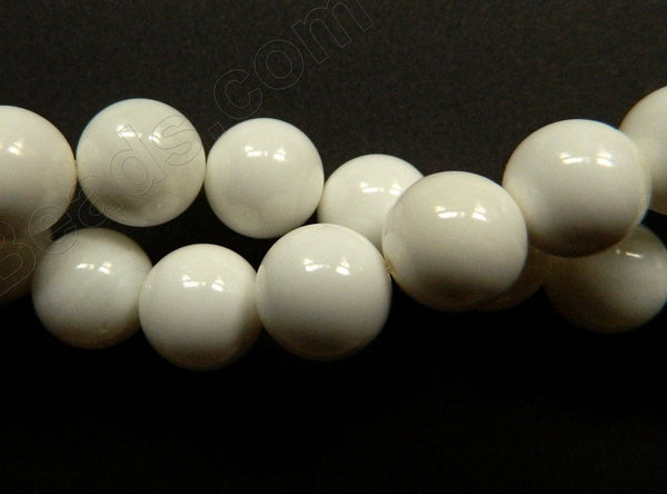 Mother of Pearl (White) - Smooth Round