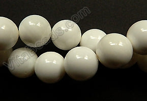 Mother of Pearl (White) - Smooth Round