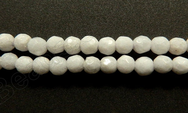 White Ghost Jade  -  Faceted Round  15"
