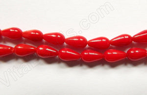 Bamboo Coral A  -  Smooth Long Drops  16"
