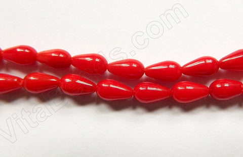 Bamboo Coral A  -  Smooth Long Drops  16"