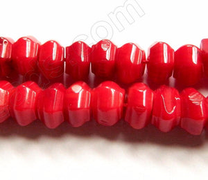 Bamboo Coral -  Thin Lantern Beads 16"