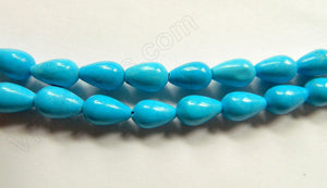 Howlite Blue Turquoise  -  Smooth Drops 16"