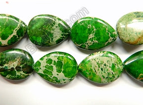 Green Impression Jasper  -  Puff Drops  16"