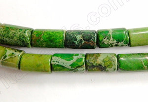Green Impression Jasper  -  Round Tubes  16"