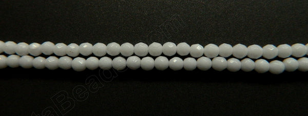 Snow Quartz  -  Small Faceted Round 16"