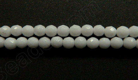 Snow Quartz  -  Faceted Round  15"