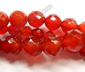 Carnelian A  -  84 cut Faceted Round  16"