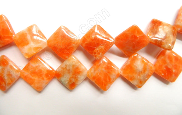 Orange Calcite - Puff Diamond  16"