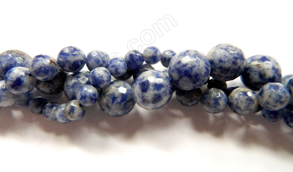 Blue Spot Stone A  -  Faceted Round  16"
