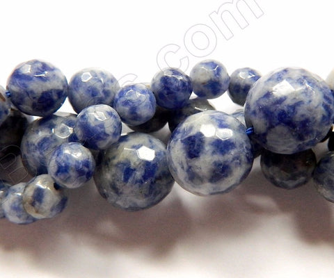 Blue Spot Stone A  -  Faceted Round  16"