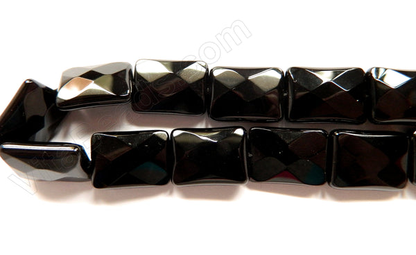 Black Onyx  -  Faceted Rectangles  16"