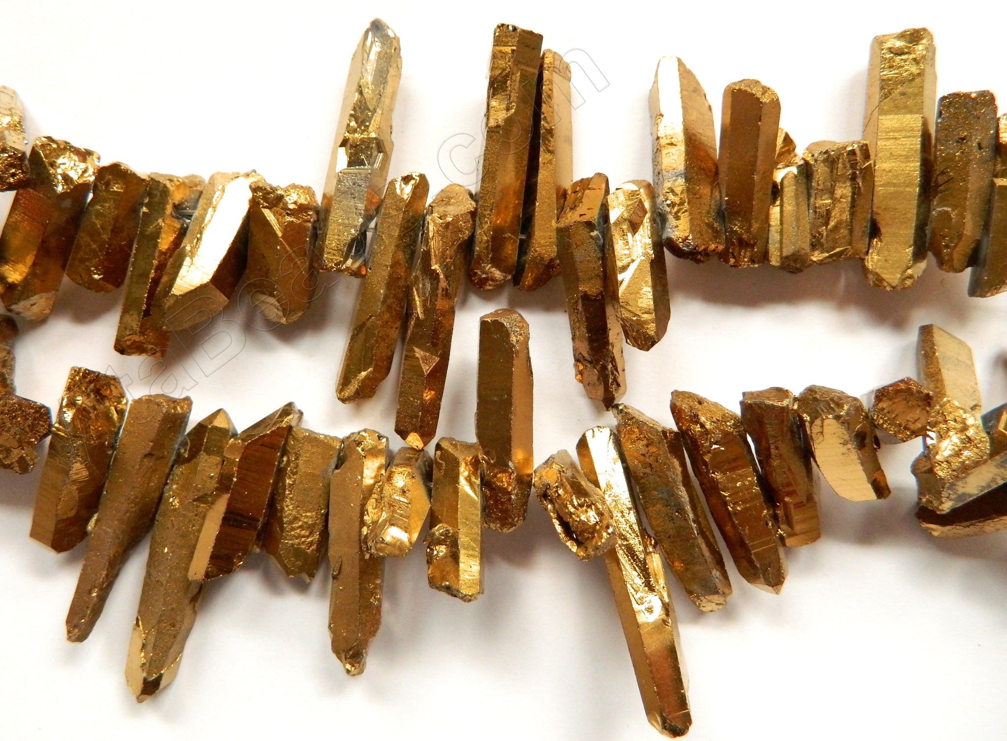 Gold Metallic Crystal Natural  -  Rough Sticks 8"     20 - 40 mm