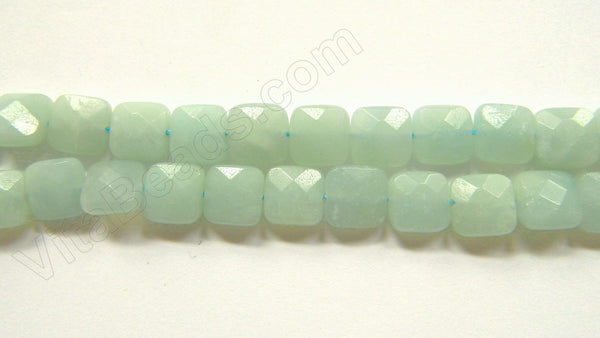 Amazonite  -  Faceted Squares  16"