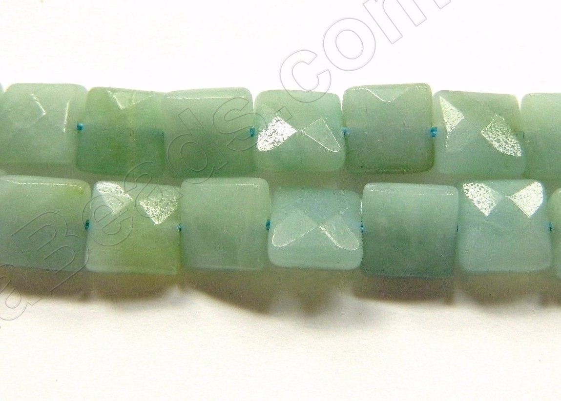 Chinese Amazonite  -  Faceted Squares  16"