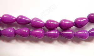 Dark Purple Jade  -  Smooth Drops  16"