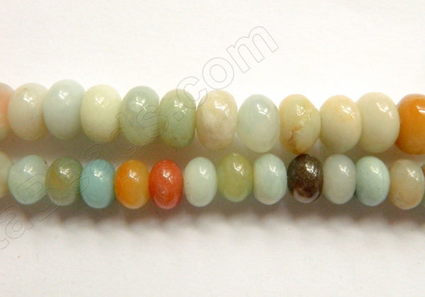 Golden Black Amazonite  -  Smooth Rondells  16"