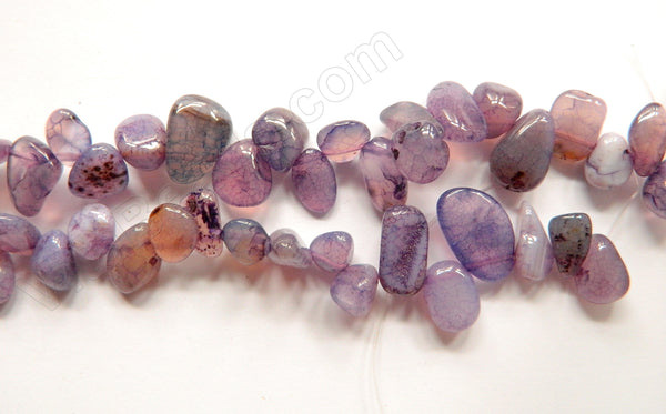 Purple Fire Agate  -  Smooth Drop Nuggets 16"