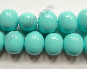 Pearl  (Shell) Big Smooth Potato  -  Turquoise Blue  16"