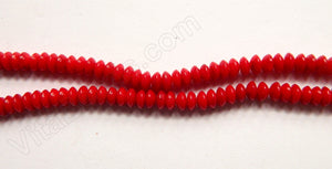 Dark Red Bamboo Coral  -  Smooth Button 16"