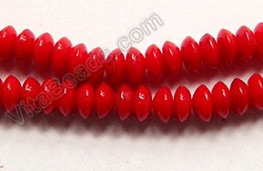 Dark Red Bamboo Coral  -  Smooth Button 16"