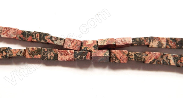 Leopard Skin Jasper  -  Brick  16"    6x9x4mm