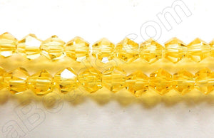 Bright Yellow Crystal AAA  -  Faceted Round Bicone 7"