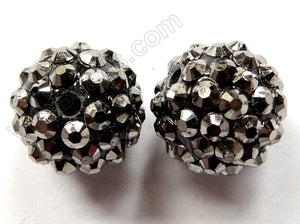 Black Rhinestone Beads